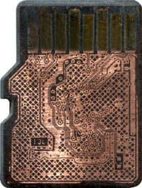 Broken MicroSD Pinout Monolithic Storage Device