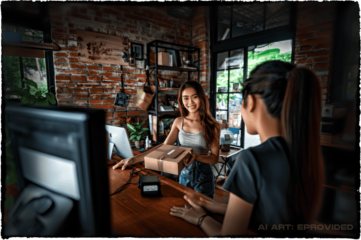 Customer receiving recovered hard drive data on new secure device