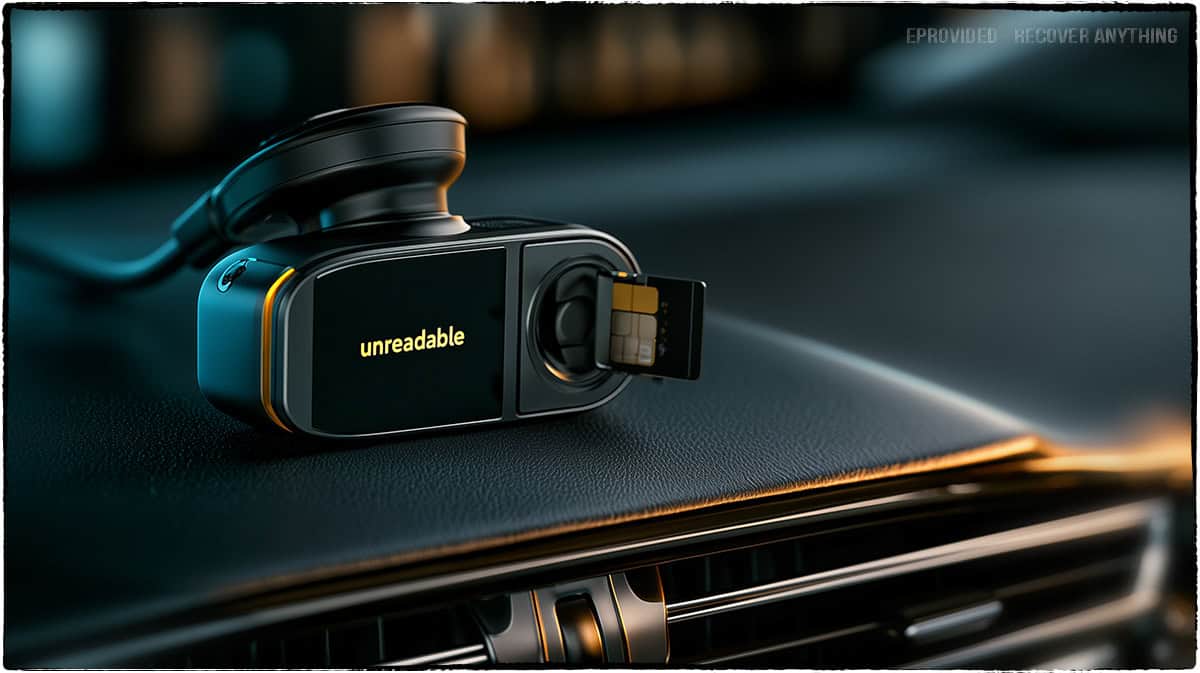 Dashcam and security camera memory card used for continuous video footage recording