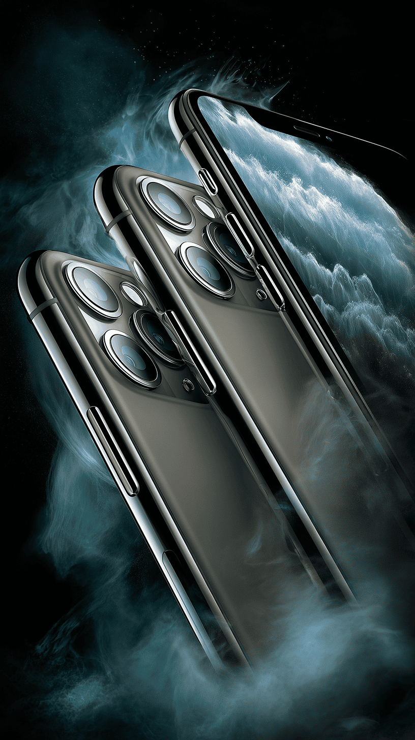 Modern iPhone displaying recovered data after professional recovery service