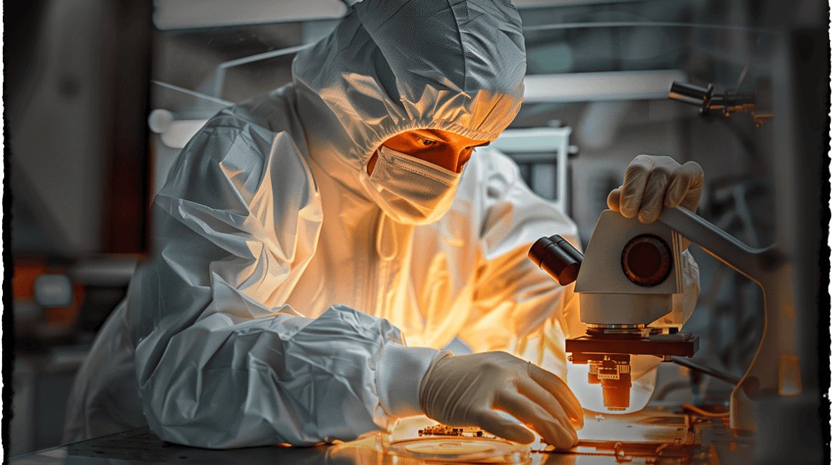 eProvided engineer performing data recovery in the lab — the facility behind our NASA, government, and military work