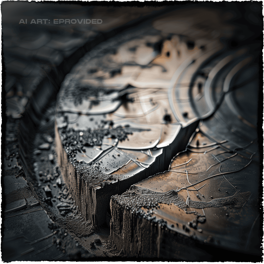 Real scratched hard drive platter from head crash physical damage