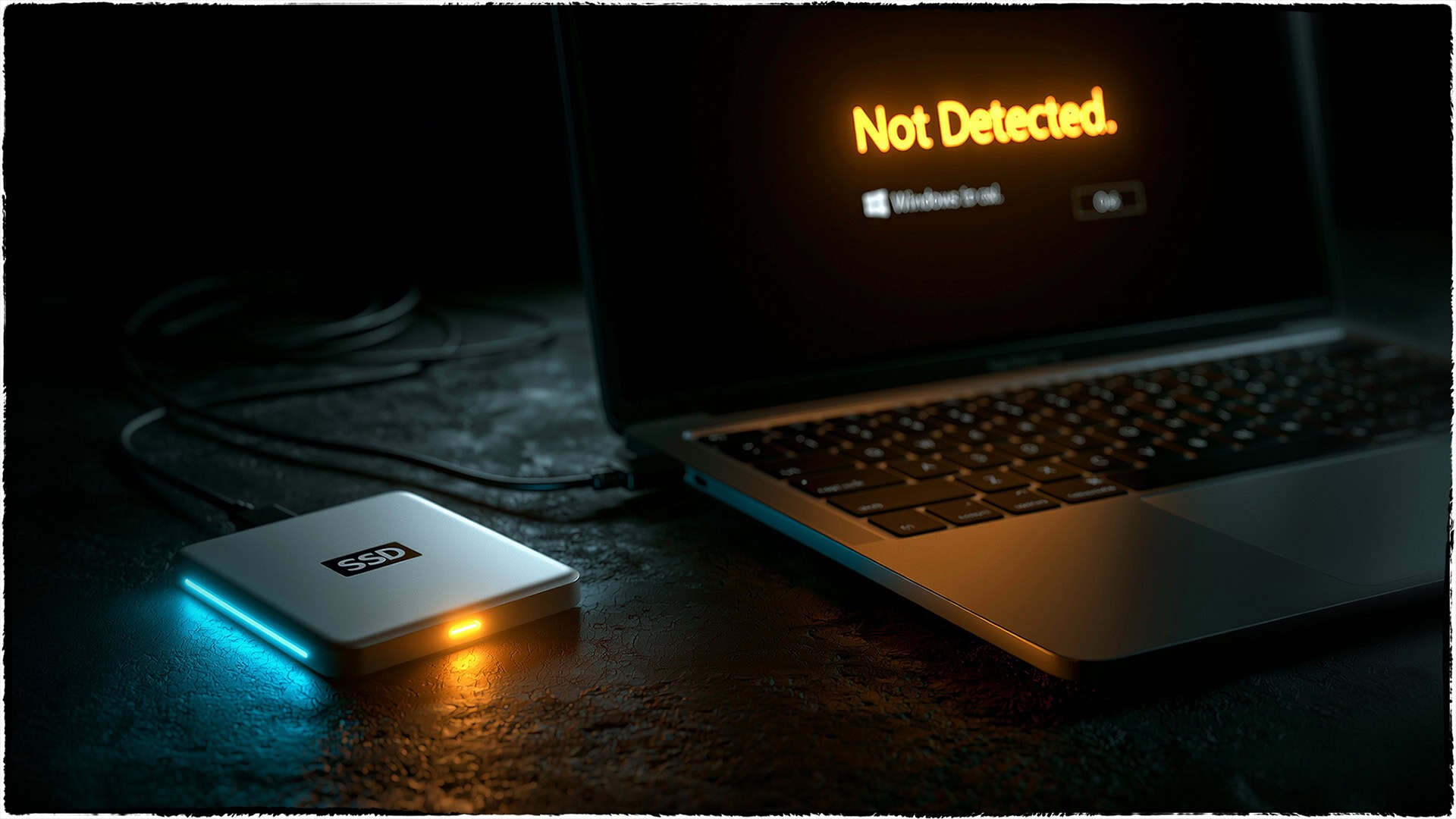 Failed SSD controller being diagnosed on the bench after the drive stopped being detected
